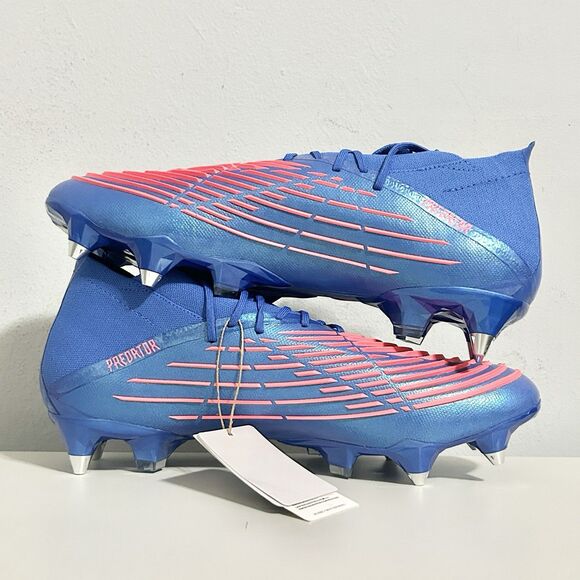 Adidas Predator Edge.1 SG “Hi-Res Blue Turbo” Men’s Size 10.5 Soccer Cleats - Picture 6 of 11